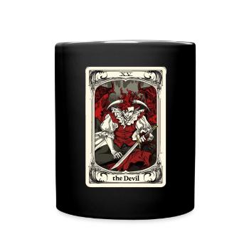 Tarotkarte Hexerei Okkult Anime Goth - Tasse einfarbig - Schwarz - Vorne