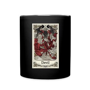Tarotkarte Hexerei Okkult Anime Goth - Tasse einfarbig - Schwarz - Vorne