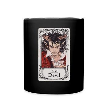 Carte de Tarot sorcellerie occulte Anime Goth - Mug uni - noir - Devant