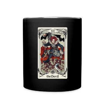 Tarotkarte Hexerei Okkult Anime Goth - Tasse einfarbig - Schwarz - Vorne