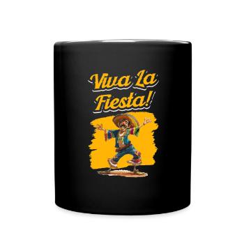 Mexican Fiesta Cinco De Mayo - Full Colour Mug - black - Front