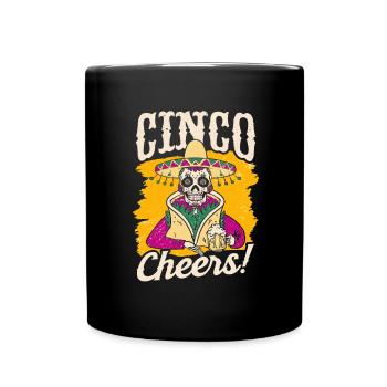Mexican Fiesta Cinco De Mayo - Full Colour Mug - black - Front