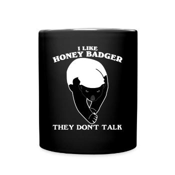 Honeybadger Honey Badgers Honey Badger - Tasse einfarbig - Schwarz - Vorne