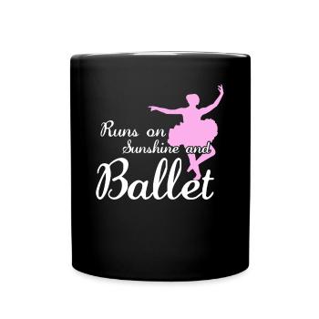 Ballerina Dancing Ballet Dancer - Full Colour Mug - black - Front