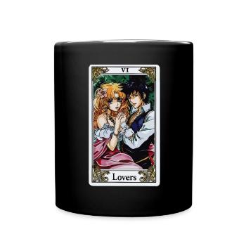 Tarotkarte Hexerei Okkult Anime Goth - Tasse einfarbig - Schwarz - Vorne