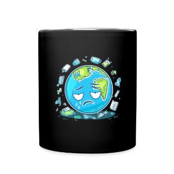 Anti Littering No Environment Recycle - Tasse einfarbig - Schwarz - Vorne