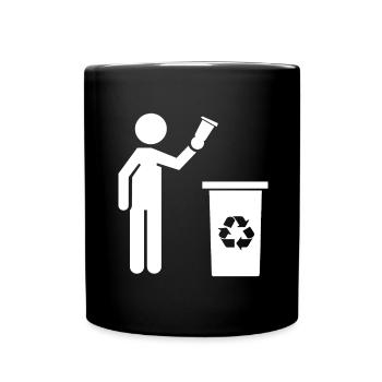 Anti Littering No Environment Recycle - Tasse einfarbig - Schwarz - Vorne