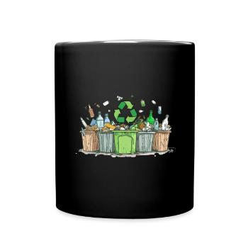 Anti Littering No Environment Recycle - Tasse einfarbig - Schwarz - Vorne