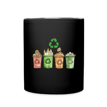 Anti Littering No Environment Recycle - Tasse einfarbig - Schwarz - Vorne