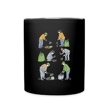 Anti Littering No Environment Recycle - Tasse einfarbig - Schwarz - Vorne