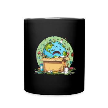 Anti Littering No Environment Recycle - Tasse einfarbig - Schwarz - Vorne