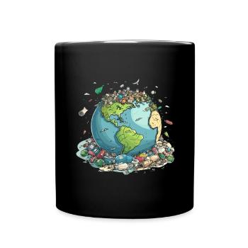 Anti Littering No Environment Recycle - Tasse einfarbig - Schwarz - Vorne
