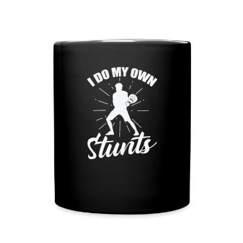 I do my own Stunts Padel Tennis - Tasse einfarbig - Schwarz - Vorne