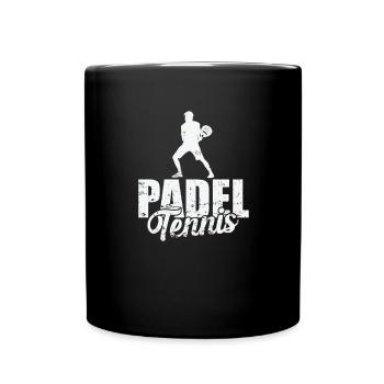 Padel Tennis Teamplay - Tasse einfarbig - Schwarz - Vorne