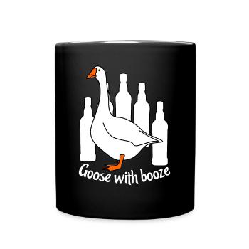 Goose with Booze - Tasse einfarbig - Schwarz - Vorne