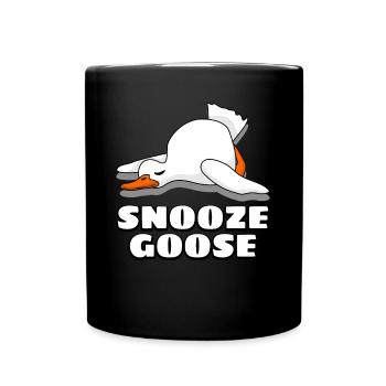 Sleeping Goose Tired Geese - Tasse einfarbig - Schwarz - Vorne
