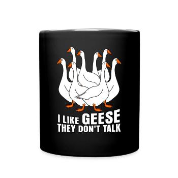 Geese Goose - Tasse einfarbig - Schwarz - Vorne