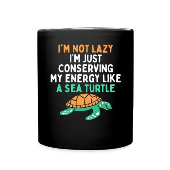 Energy Turtle Saving - Ocean - Full Colour Mug - black - Front