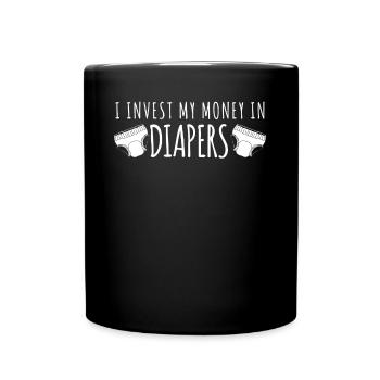 Baby Diapers Parents Diaper Pregnancy - Full Colour Mug - black - Front