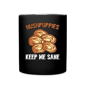 Hushpuppies Joke Hush Puppy Hushpuppy - Full Colour Mug - black - Front