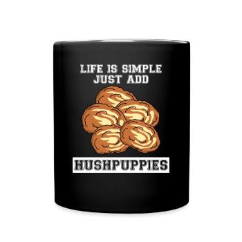 Hushpuppies Hush Puppy Joke Hushpuppy - Full Colour Mug - black - Front