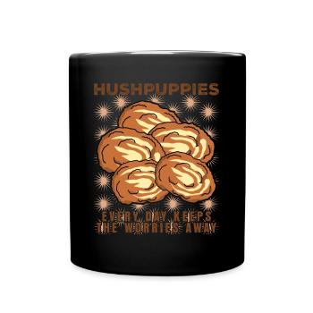 Hush Puppy Hushpuppy Food Hushpuppies - Full Colour Mug - black - Front