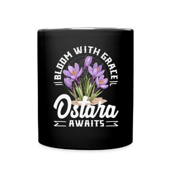 Easter Eostre Pagan Spring - Full Colour Mug - black - Front