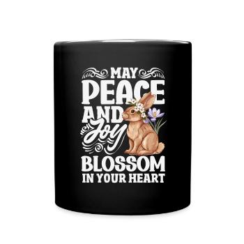 Ostern Eostre Heidnischer Frühling - Tasse einfarbig - Schwarz - Vorne