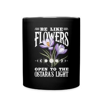 Ostern Eostre Heidnischer Frühling - Tasse einfarbig - Schwarz - Vorne