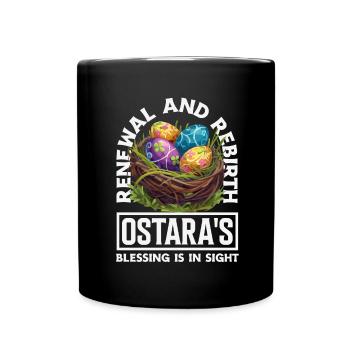 Easter Eostre Pagan Spring - Full Colour Mug - black - Front