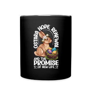 Easter Eostre Pagan Spring - Full Colour Mug - black - Front