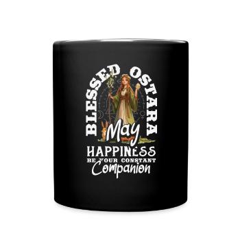 Easter Eostre Pagan Spring - Full Colour Mug - black - Front