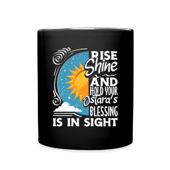 Ostern Eostre Heidnischer Frühling - Tasse einfarbig - Schwarz - Vorne