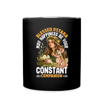 Easter Eostre Pagan Spring - Full Colour Mug - black - Front