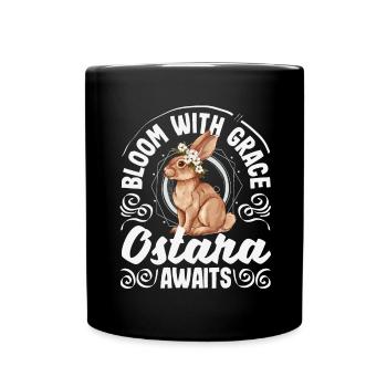 Ostern Eostre Heidnischer Frühling - Tasse einfarbig - Schwarz - Vorne