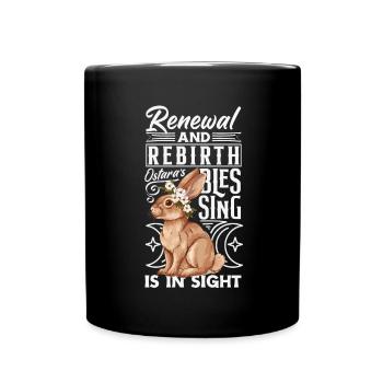 Ostern Eostre Heidnischer Frühling - Tasse einfarbig - Schwarz - Vorne