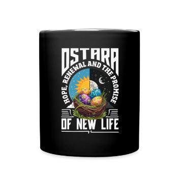 Easter Eostre Pagan Spring - Full Colour Mug - black - Front