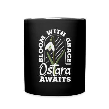 Easter Eostre Pagan Spring - Full Colour Mug - black - Front