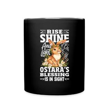 Ostern Eostre Heidnischer Frühling - Tasse einfarbig - Schwarz - Vorne