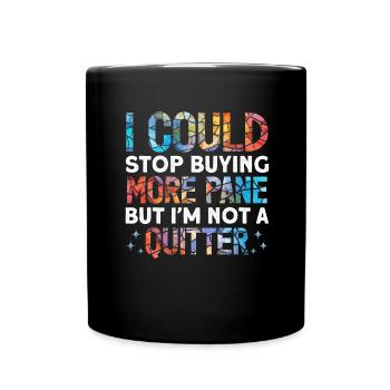 Lustiger Buntglas-künstler - Tasse einfarbig - Schwarz - Vorne