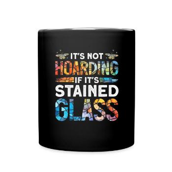 Lustiger Buntglas-künstler - Tasse einfarbig - Schwarz - Vorne