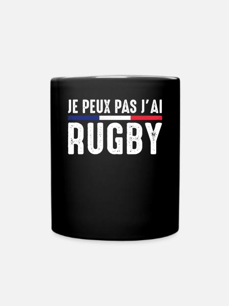 J'Peux Pas J'ai Rugby Joueur de Rugby france Drôle - Mug uni - noir
