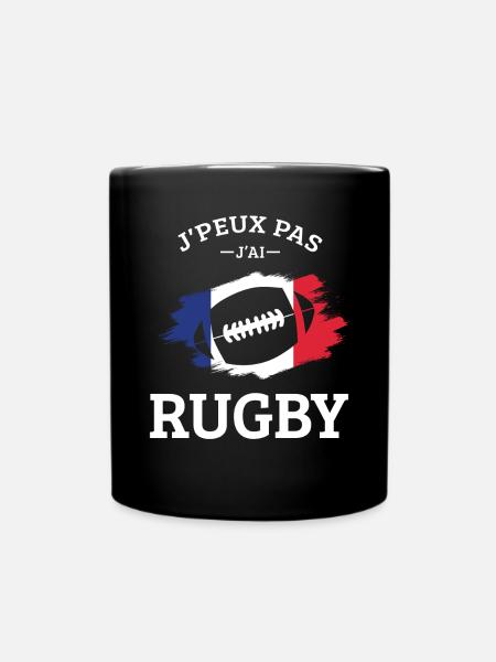 J'Peux Pas J'ai Rugby Joueur de Rugby france Drôle - Mug uni - noir