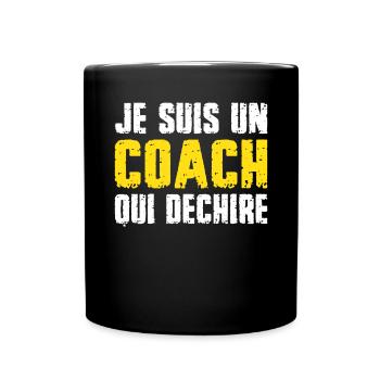 I'm a coach who rocks coach coach - Full Colour Mug - black - Front