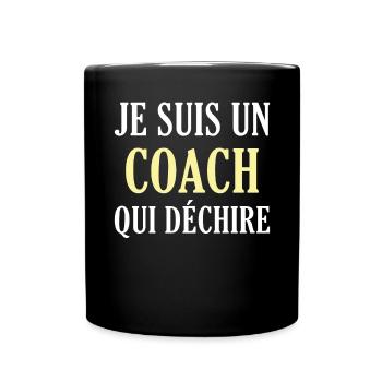 I'm a coach who rocks coach coach - Full Colour Mug - black - Front