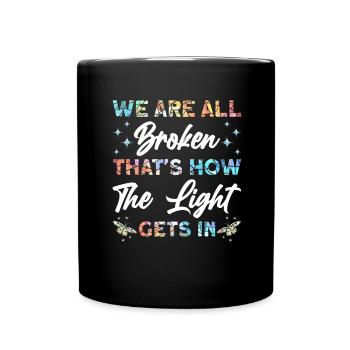 Lustiger Buntglas-künstler - Tasse einfarbig - Schwarz - Vorne