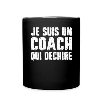 I'm a coach who rocks coach coach - Full Colour Mug - black - Front