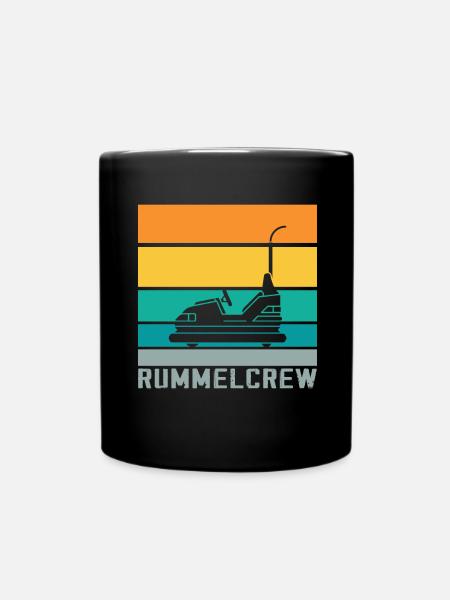 Freizeitpark Kirmes Rummel Autoscooter - Tasse einfarbig - Schwarz