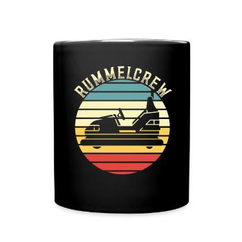 Freizeitpark Kirmes Rummel Autoscooter - Tasse einfarbig - Schwarz - Vorne