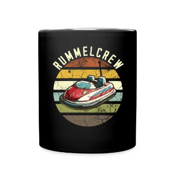 Freizeitpark Kirmes Rummel Autoscooter - Tasse einfarbig - Schwarz - Vorne